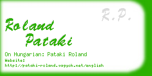 roland pataki business card